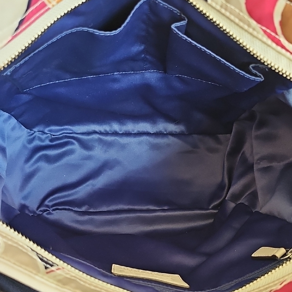 Coach 2013 Muticolor Part Op Ast Satin and Leather Carrie Tote - Picture 7 of 14